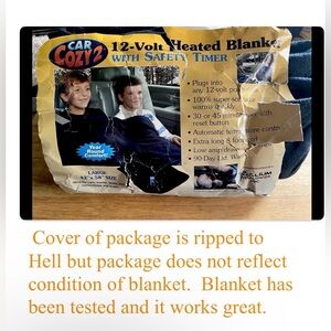 Trillium Car Cozy 2 Heated Travel Blanket 12V 42x58 Preowned Tested